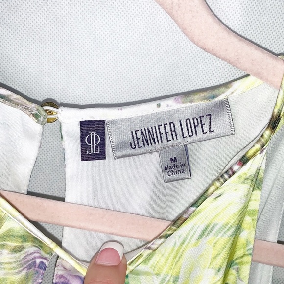 JENNIFER LOPEZ Tropical Maxi Dress M NWT - Picture 4 of 11